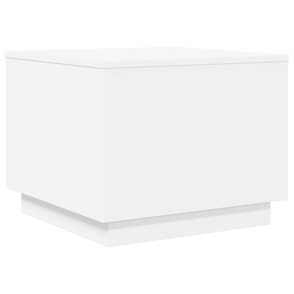 Coffee Table with LED Lights White