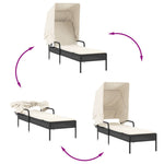 Comfortable Sun Lounger with Canopy and Daily Living Essential Outdoor Living