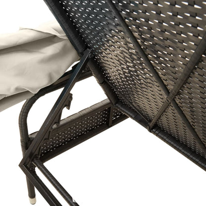 Comfortable Sun Lounger with Canopy and Daily Living Essential Outdoor Living 