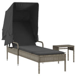 Contemporary Sun Lounger with Canopy and Indoor Outdoor Use Summer