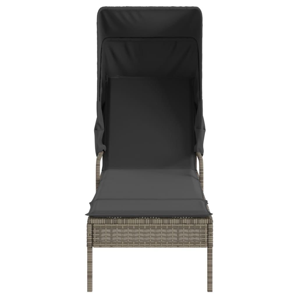 Contemporary Sun Lounger with Canopy and Indoor Outdoor Use Summer 