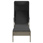 Contemporary Sun Lounger with Canopy and Indoor Outdoor Use Summer