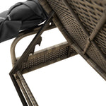 Contemporary Sun Lounger with Canopy and Indoor Outdoor Use Summer