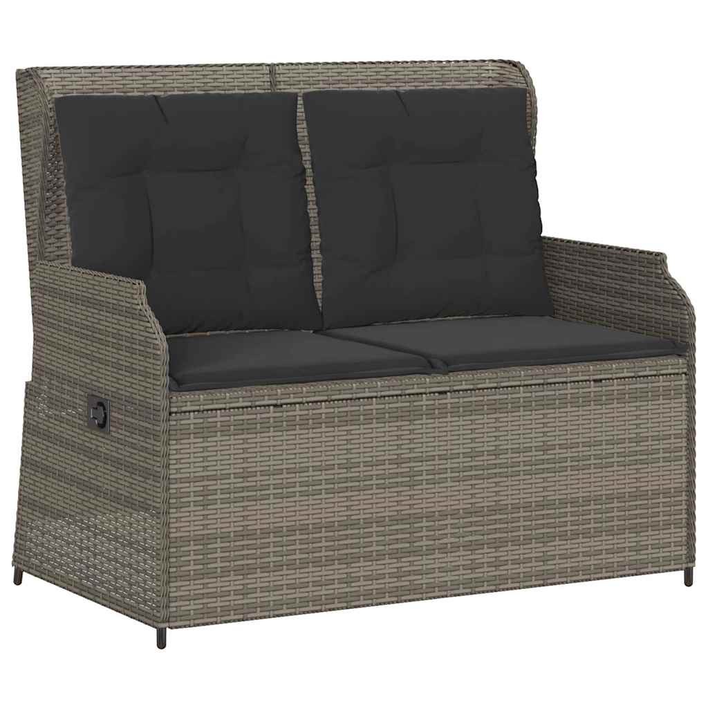 Durable Reclining Garden Bench with Cushions Outdoor Retreat Patio Relax 