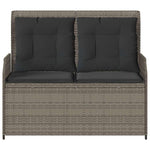 Durable Reclining Garden Bench with Cushions Outdoor Retreat Patio Relax
