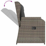 Durable Reclining Garden Bench with Cushions Outdoor Retreat Patio Relax