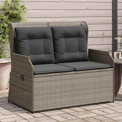 Durable Reclining Garden Bench with Cushions Outdoor Retreat Patio Relax 
