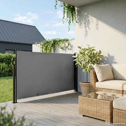 Retractable Side Awning 100x300cm Anthracite | HomeAndLiving