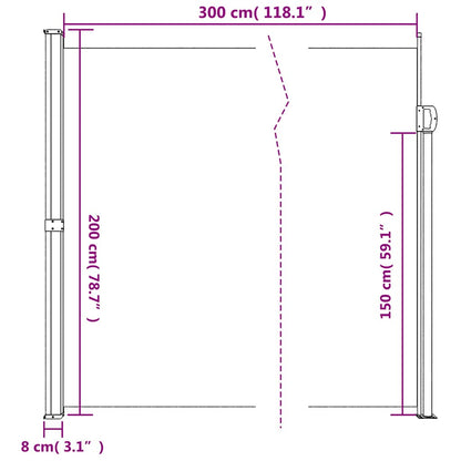 Retractable Side Awning 200x300cm Anthracite | HomeAndLiving