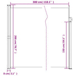 Retractable Side Awning 200x300cm Anthracite | HomeAndLiving