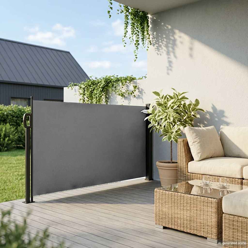 Retractable Side Awning 100x500cm Anthracite | HomeAndLiving