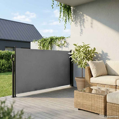Retractable Side Awning 100x500cm Anthracite | HomeAndLiving