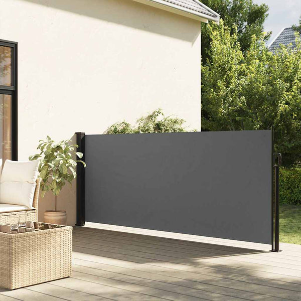  Retractable Side Awning 100x500cm Anthracite | HomeAndLiving