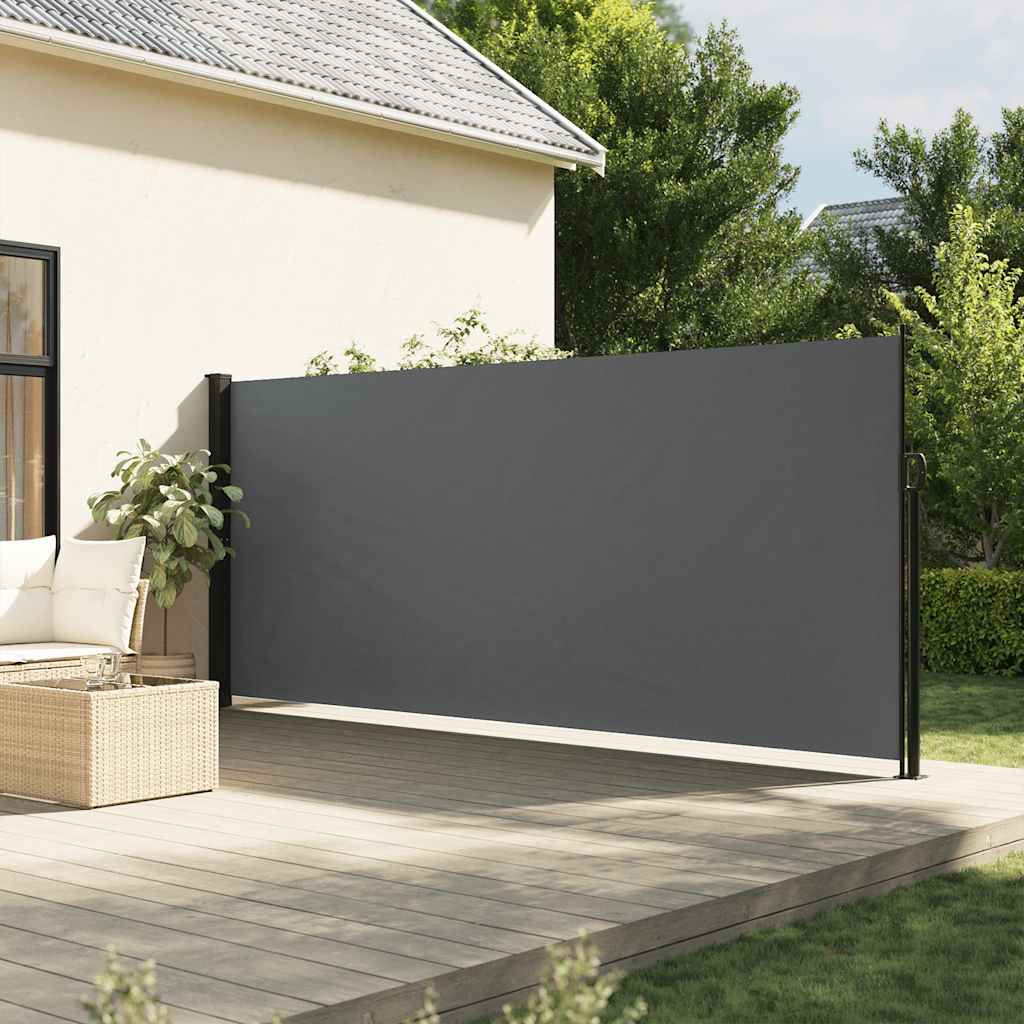 Retractable Side Awning 160x500cm Anthracite | HomeAndLiving