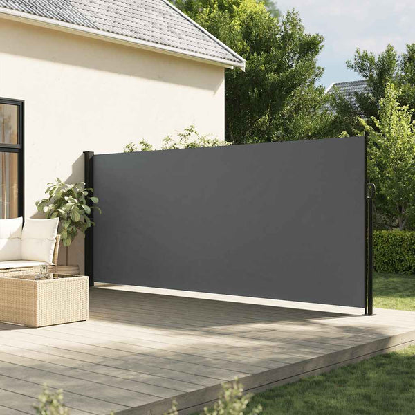  Retractable Side Awning 160x500cm Anthracite | HomeAndLiving