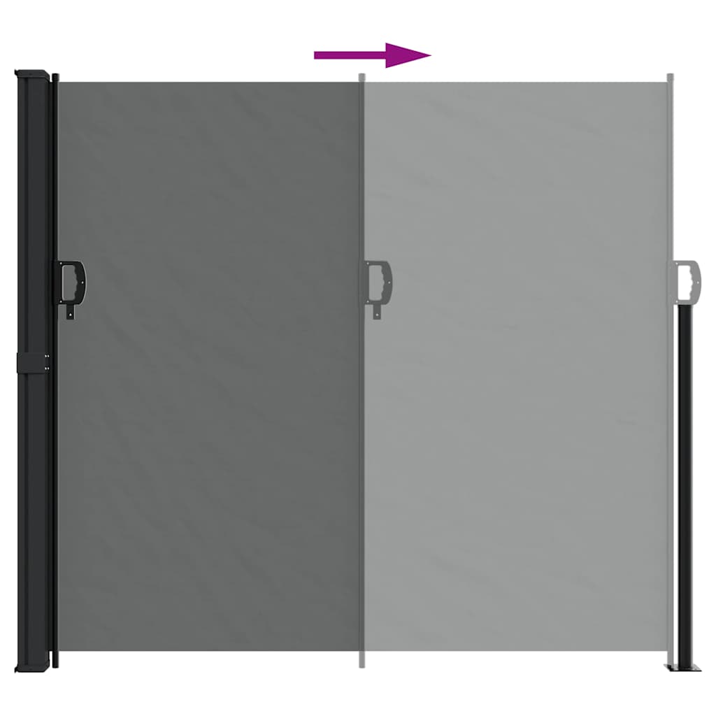 Retractable Side Awning 180x500cm Anthracite | HomeAndLiving