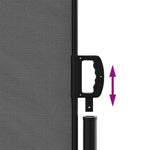 Retractable Side Awning 180x500cm Anthracite | HomeAndLiving