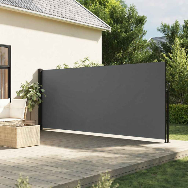  Retractable Side Awning 180x500cm Anthracite | HomeAndLiving