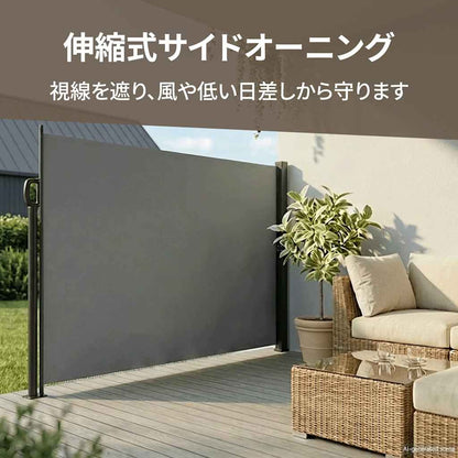 Retractable Side Awning 220x500cm Anthracite | HomeAndLiving
