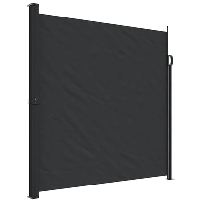Retractable Side Awning 200x600cm Black | HomeAndLiving