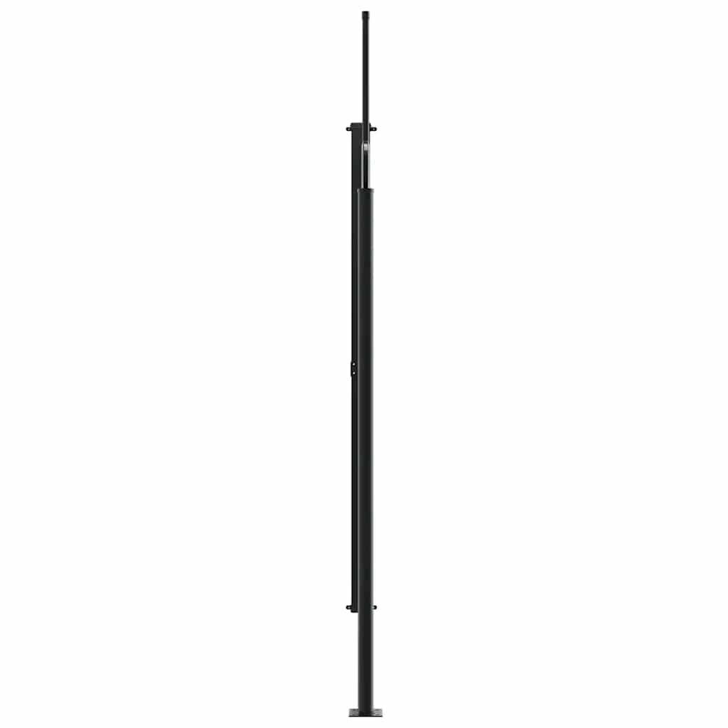 Retractable Side Awning 200x600cm Black | HomeAndLiving