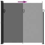 Retractable Side Awning 200x600cm Black | HomeAndLiving