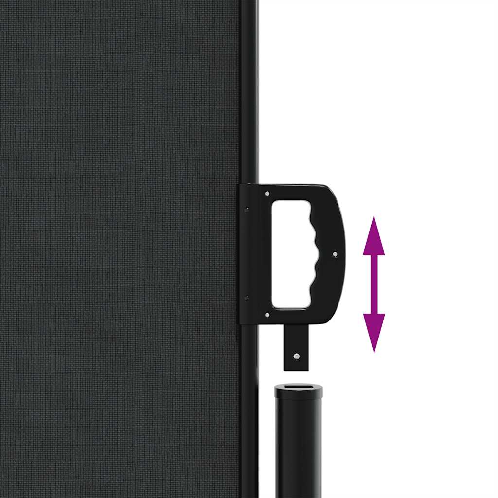 Retractable Side Awning 200x600cm Black | HomeAndLiving