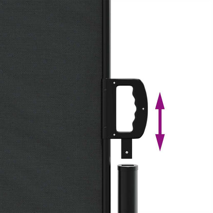 Retractable Side Awning 200x600cm Black | HomeAndLiving