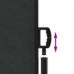 Retractable Side Awning 200x600cm Black | HomeAndLiving