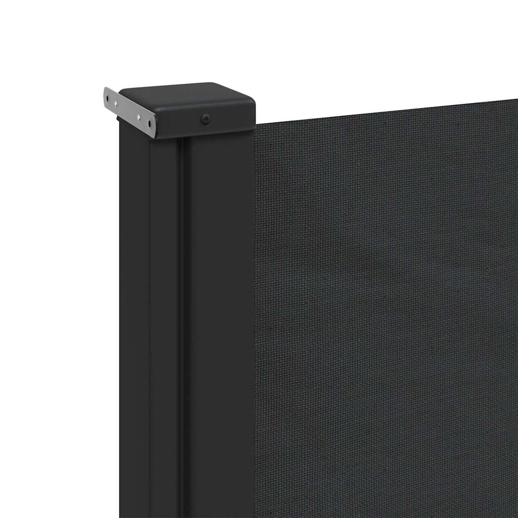 Retractable Side Awning 200x600cm Black | HomeAndLiving