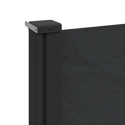 Retractable Side Awning 200x600cm Black | HomeAndLiving