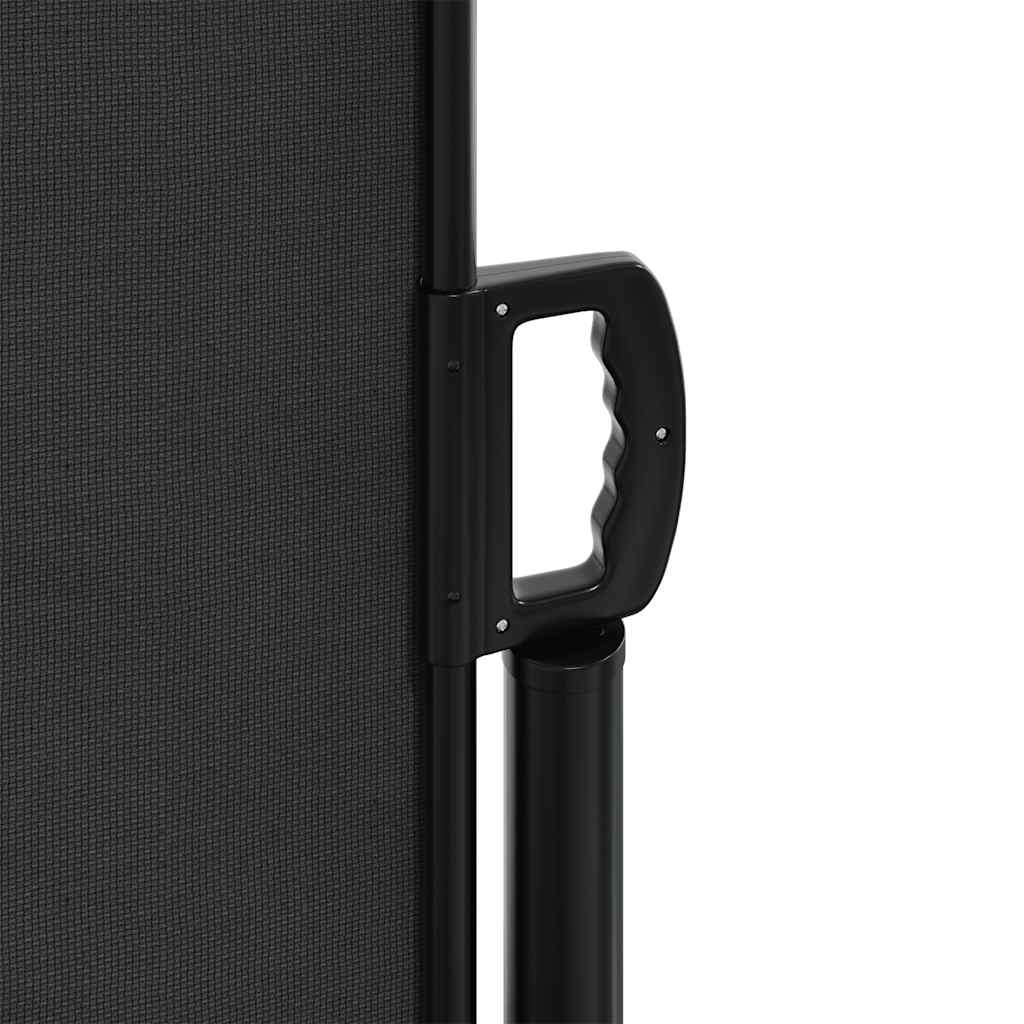 Retractable Side Awning 200x600cm Black | HomeAndLiving