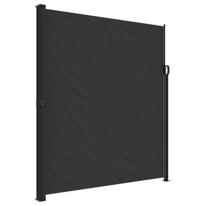 Retractable Side Awning 220x600cm Black | HomeAndLiving