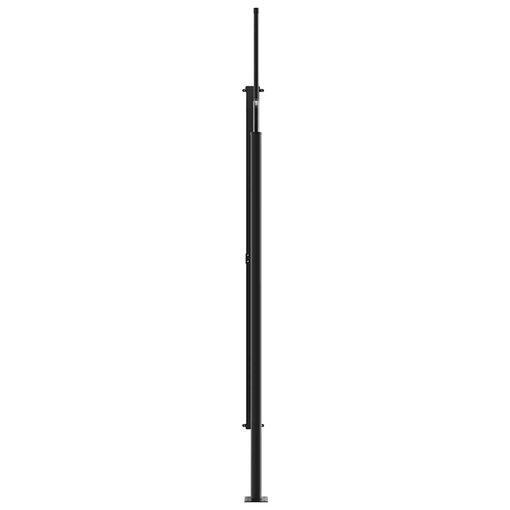 Retractable Side Awning 220x600cm Black | HomeAndLiving