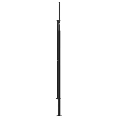 Retractable Side Awning 220x600cm Black | HomeAndLiving