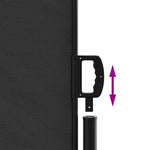 Retractable Side Awning 220x600cm Black | HomeAndLiving