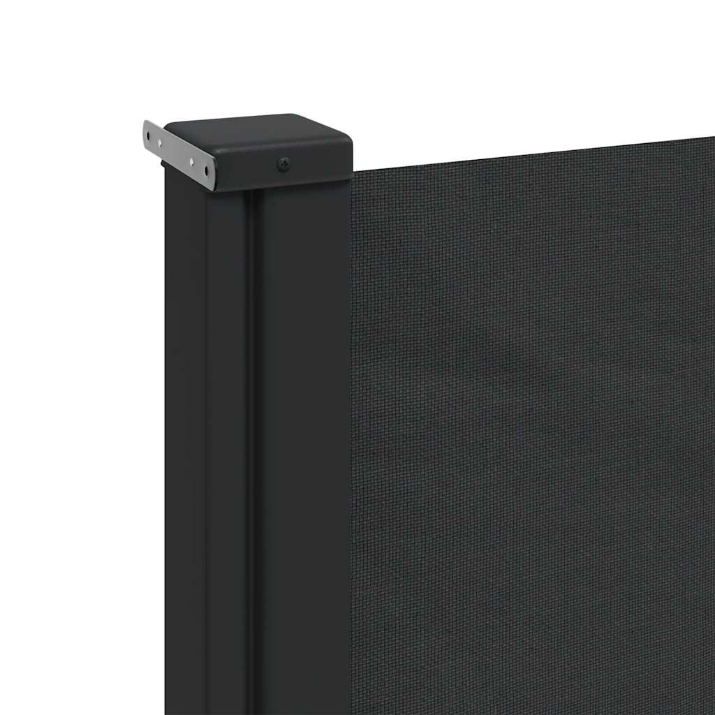 Retractable Side Awning 220x600cm Black | HomeAndLiving