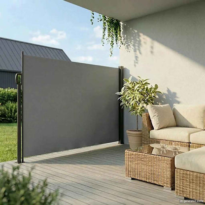 Retractable Side Awning 220x600cm Anthracite | HomeAndLiving