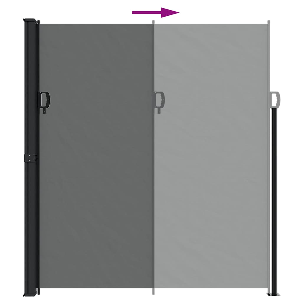 Retractable Side Awning 220x600cm Anthracite | HomeAndLiving