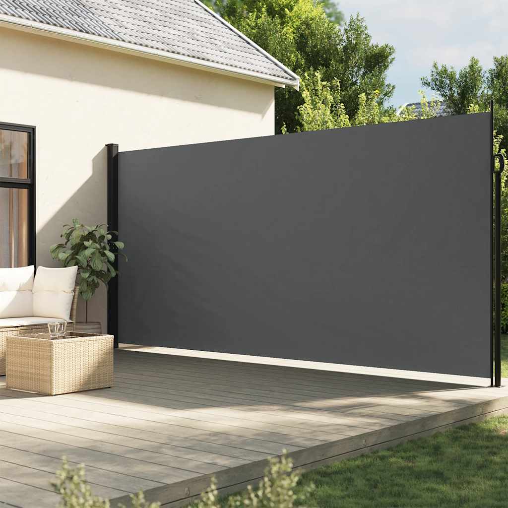Retractable Side Awning 220x600cm Anthracite | HomeAndLiving