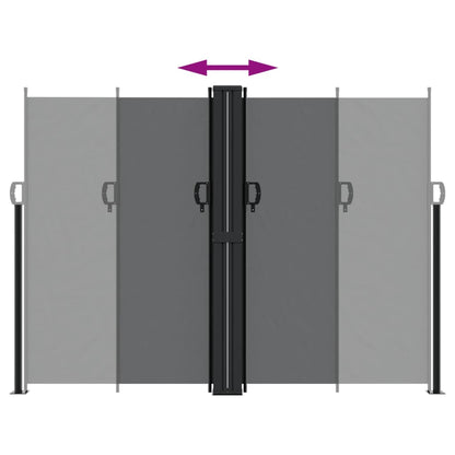 Retractable Side Awning Black