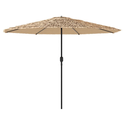 Elegant Garden Parasol with Steel Pole Brown