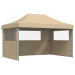 Foldable Party Tent Pop-Up with 3 Sidewalls - Beige