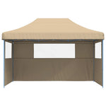 Foldable Party Tent Pop-Up with 3 Sidewalls - Beige