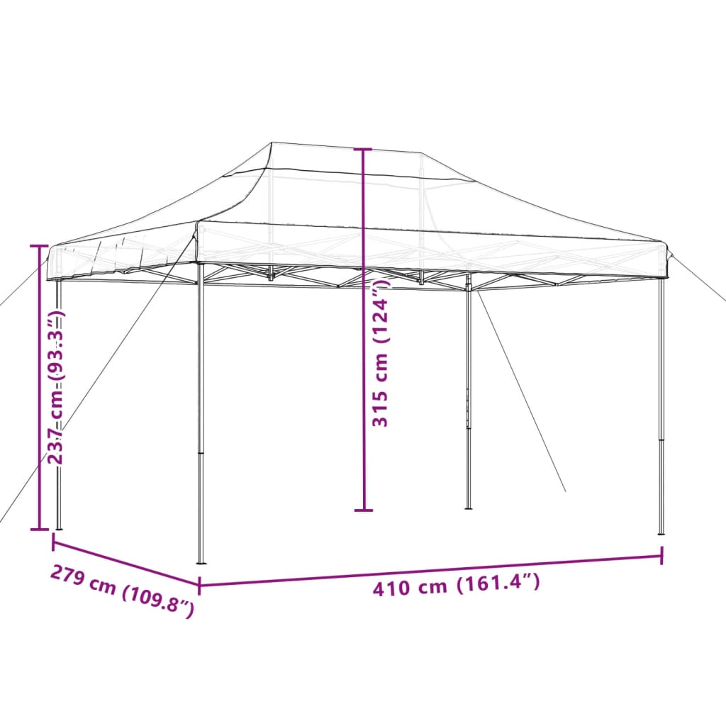 Foldable Party Tent Pop-Up Beige