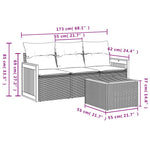 Functional 4 Piece Garden Sofa Set Home Decor Accent Summer