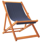 Folding Beach Chairs 2 pcs Blue - Fabric