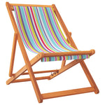 Folding Beach Chairs 2 pcs Multicolour - Fabric