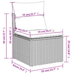 Functional 3 Piece Garden Sofa Set Home Decor Accent Urban Style