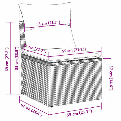 Modern 3 Piece Garden Sofa Set Home Decor Accent Urban Style 